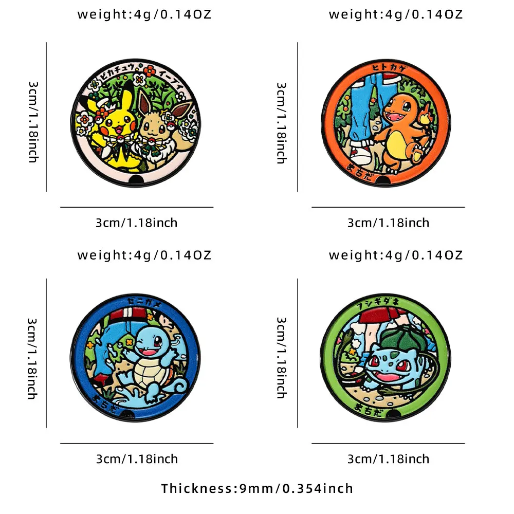 8-teiliges Set runder Emaille-Anstecknadeln mit Cartoon-Monstern, niedliche Monster-Broschen für Rucksäcke, Sammel- und Dekorationsnadeln, Geschenk für Fans – Detail 1