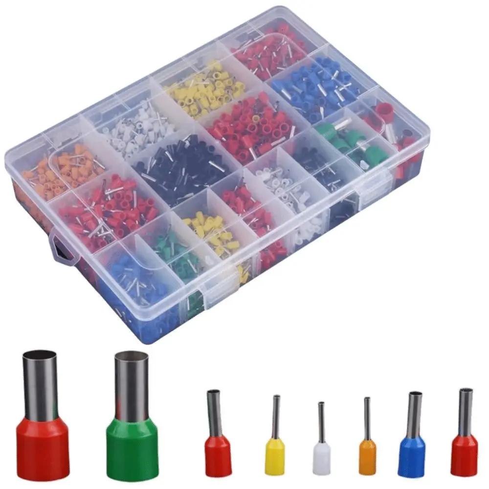 

2120PCS 22AWG-5AWG Wire Crimp Connector Copper Wire Insulated Cord Insulated End Terminal Plastic Storage Box