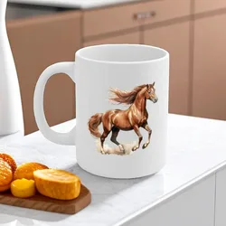 8 pezzi adesivi per tazza DTF UV cavallo acquerello, confezione di adesivi impermeabili per decorare tazze, tazze, decorazioni per la casa fai da te