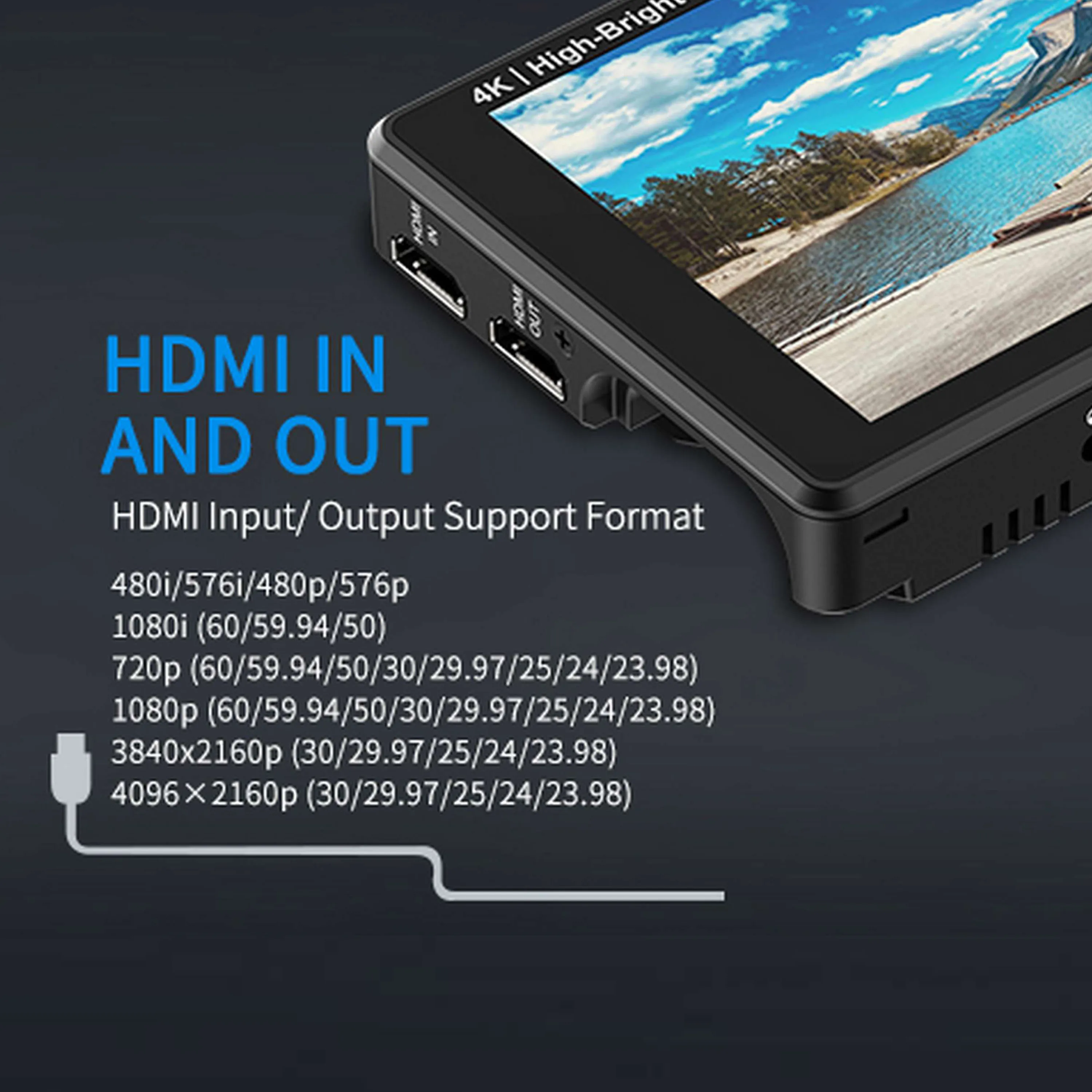 Feelworld LUT6 6 "2600nits HDR كاميرا مراقبة ميدانية IPS شاشة تعمل باللمس ثلاثية الأبعاد LUT ، OEM شعار مخصص المصنع مباشرة بالجملة الطلب السائب