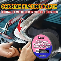 Refurbishment and polishing paste for chrome plated car parts, repair of chrome plated bright strips on car windows and wheels,
