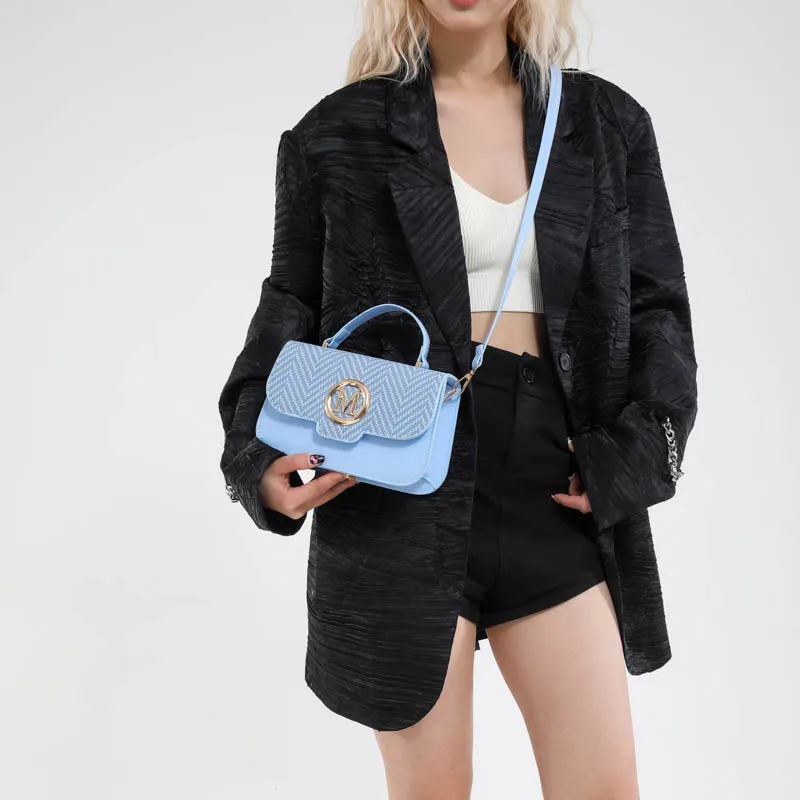 

‌2025 New Retro Shoulder Bag - Fashion Contrast Small Square Messenger Bag, Foreign Style Letter Print Crossbody Purse‌