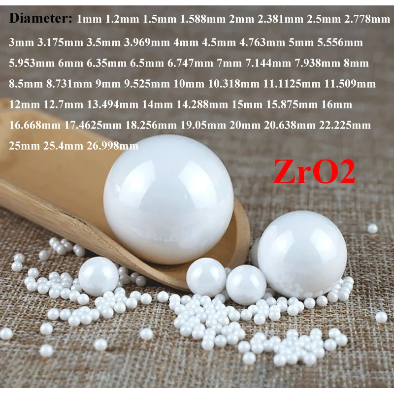 

Diameter 1mm-26.998mm G5 Precision Ceramic Bearing Balls ZrO2 Zirconium Oxide Ball High Temperature 600°C