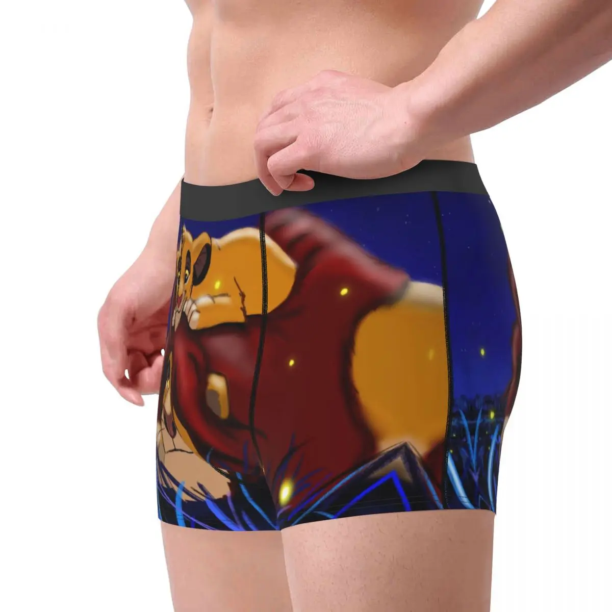 Custom Male The Lion King Simba dan Mufasa pakaian dalam Neon warna Hakuna Matata Film Boxer celana dalam celana dalam celana dalam celana dalam