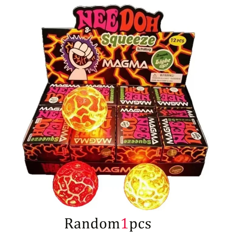 2026 New Product NeeDoh Adult Glitter Magma Ball In Stock Crunch Crunch Stress Relief Squeeze Toy Nice Toys for Adults ﻿