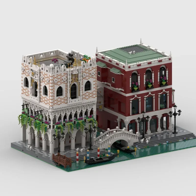 MOC-84806Famous City Street View Venice Palaces and Bridges Building Block Model10262Parts Boys and KidsChristmas BuildingBlocks