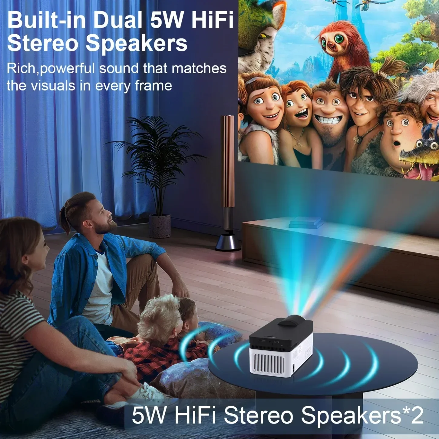 Projetor 900ANSI Android 11 8K 4K HY450 BT5.4 WiFi6 Ultra Short Throw Auto Offset Foco Eletrônico Projetor de Home Theater