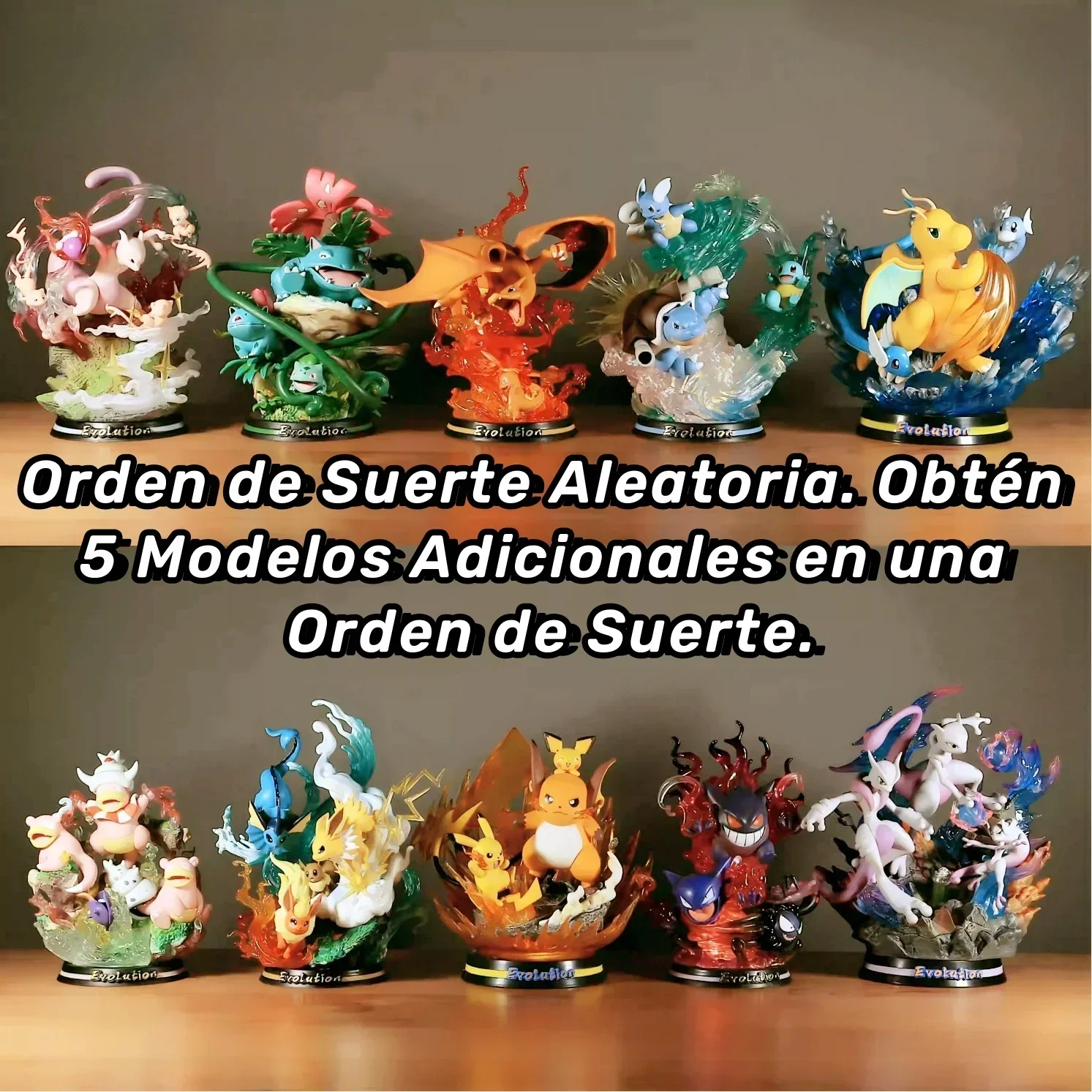 Pokemon Anime Figure Blind Mystery Box Pikachu Charizard Gengar 10-30cm Figuras Grandes La Mejor Caja Sorpresa