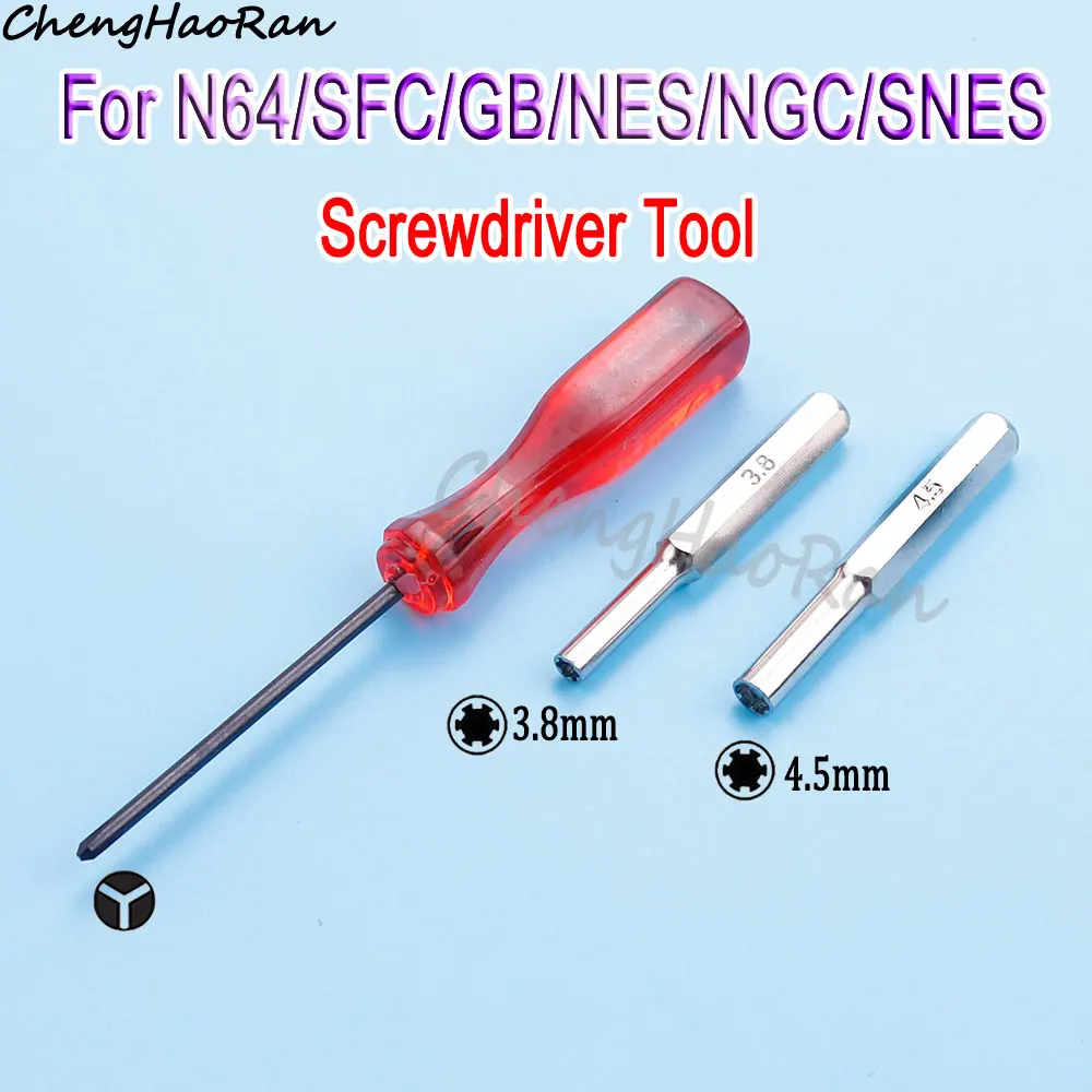 1 piece Security Screwdriver 3.8mm / 4.5mm / Y Screwdriver Bit Set For NES/SNES / N64 / NGC/GB/SFC Screw Driver Repair Tools