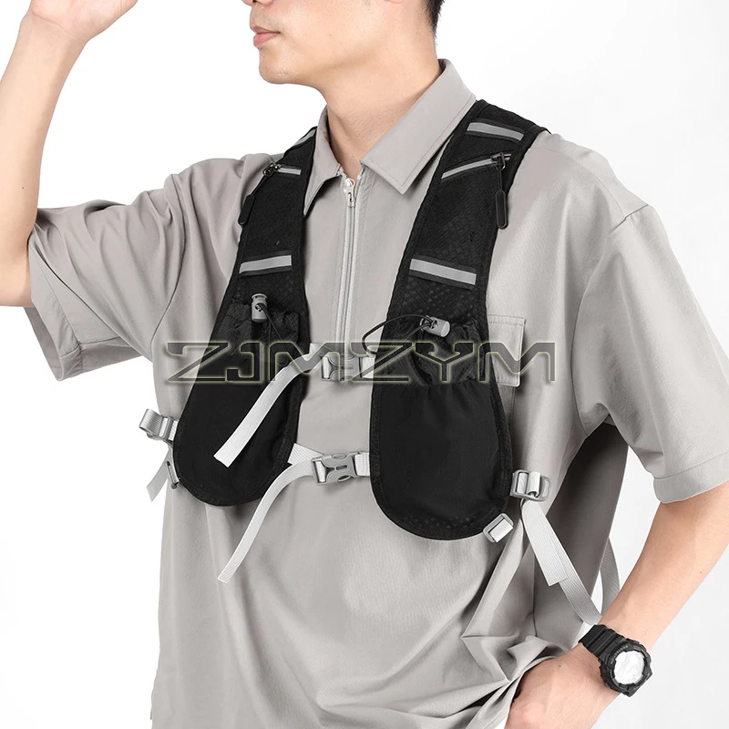 Reflective Running Vest Backpack Cycling Vest Back Packs Sports Phone Holder Bag For Running Bicycle