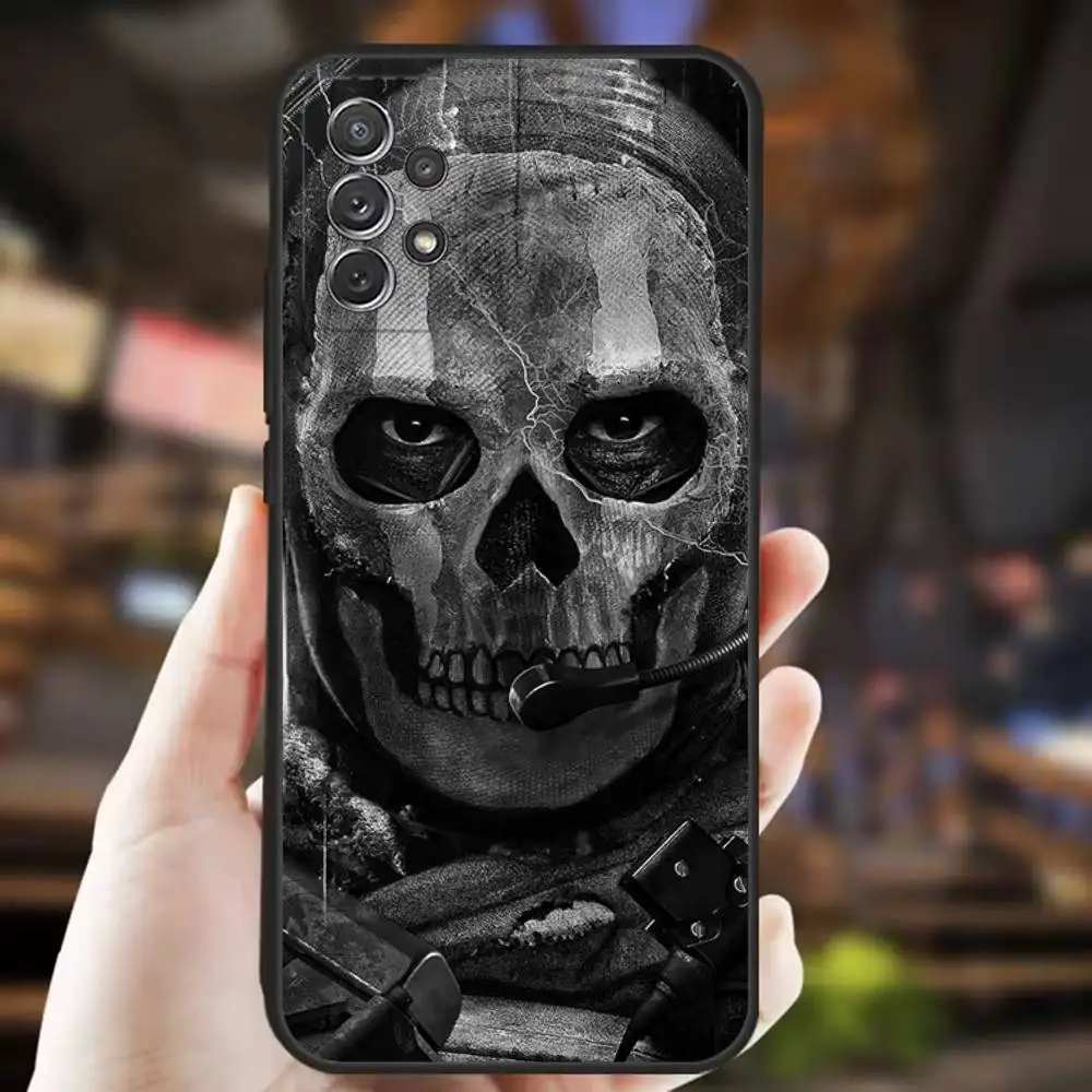 حافظة هاتف COD Call Of Duty G-Ghost لهاتف سامسونج S25، S24، S21، S22، S23، S30، Ultra، S20، Plus، Fe، Lite، Note، 10,9,5G غطاء أسود