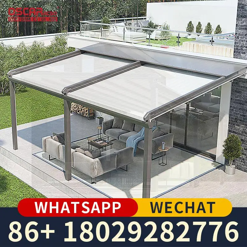 

Outdoor Waterproof Retractable Awning 850g/sq 3*3 for Restaurant Balcony Roof Sun Rain Protection Garden Patio Beach Retractable