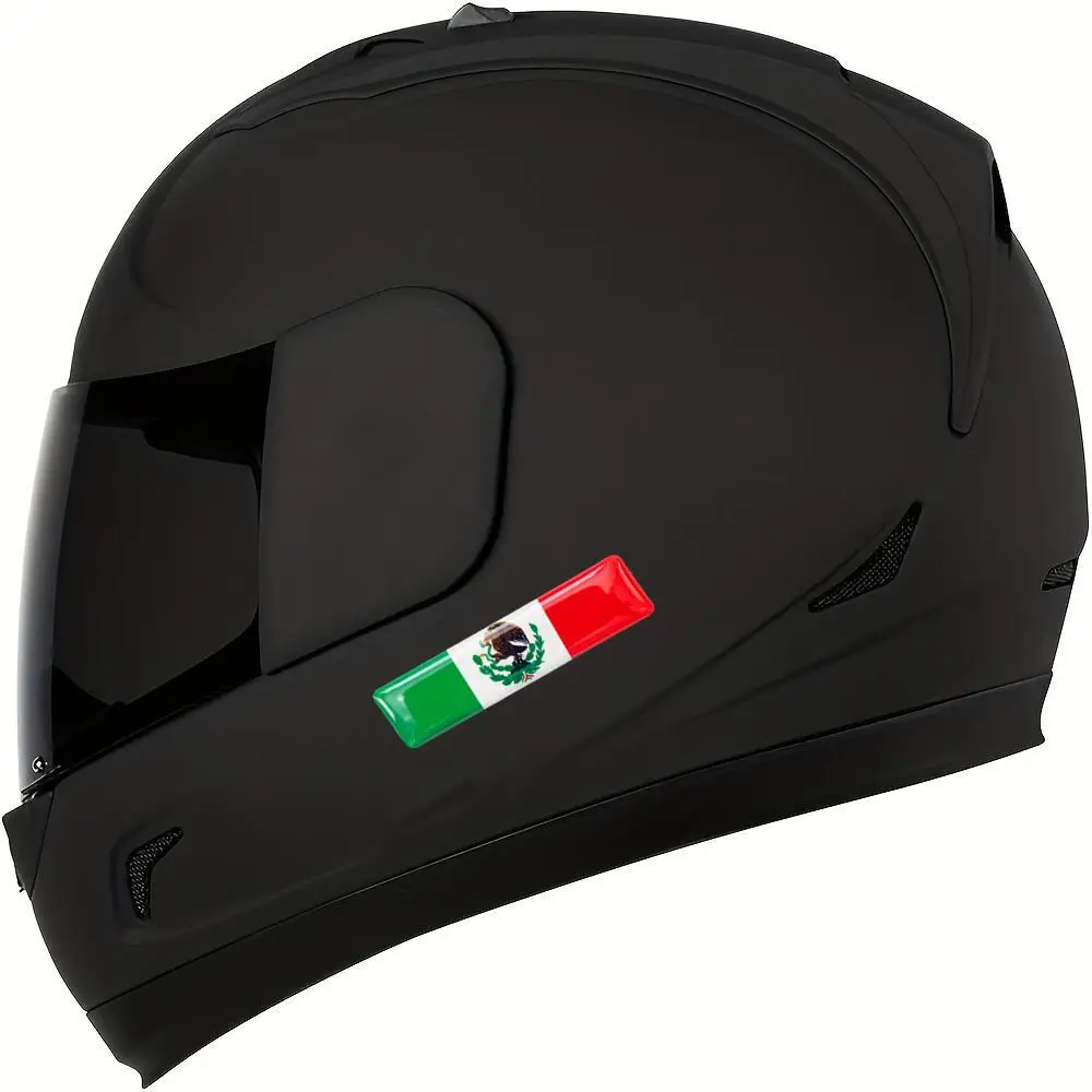 2 x 3D Domed Silicone Stickers Decals Mexico National Flag Car Motorcycle Helmet Mobile Phone, Tablet, Suitcase