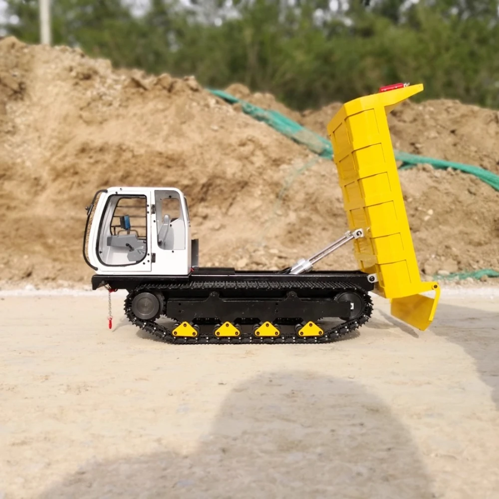 RC شاحنة قلابة معدنية 1/12 كامل المعادن الزاحف شاحنة هيدروليكية التحكم عن بعد نموذج RTR فرش لودر أطفال بالريموت كنترول نموذج