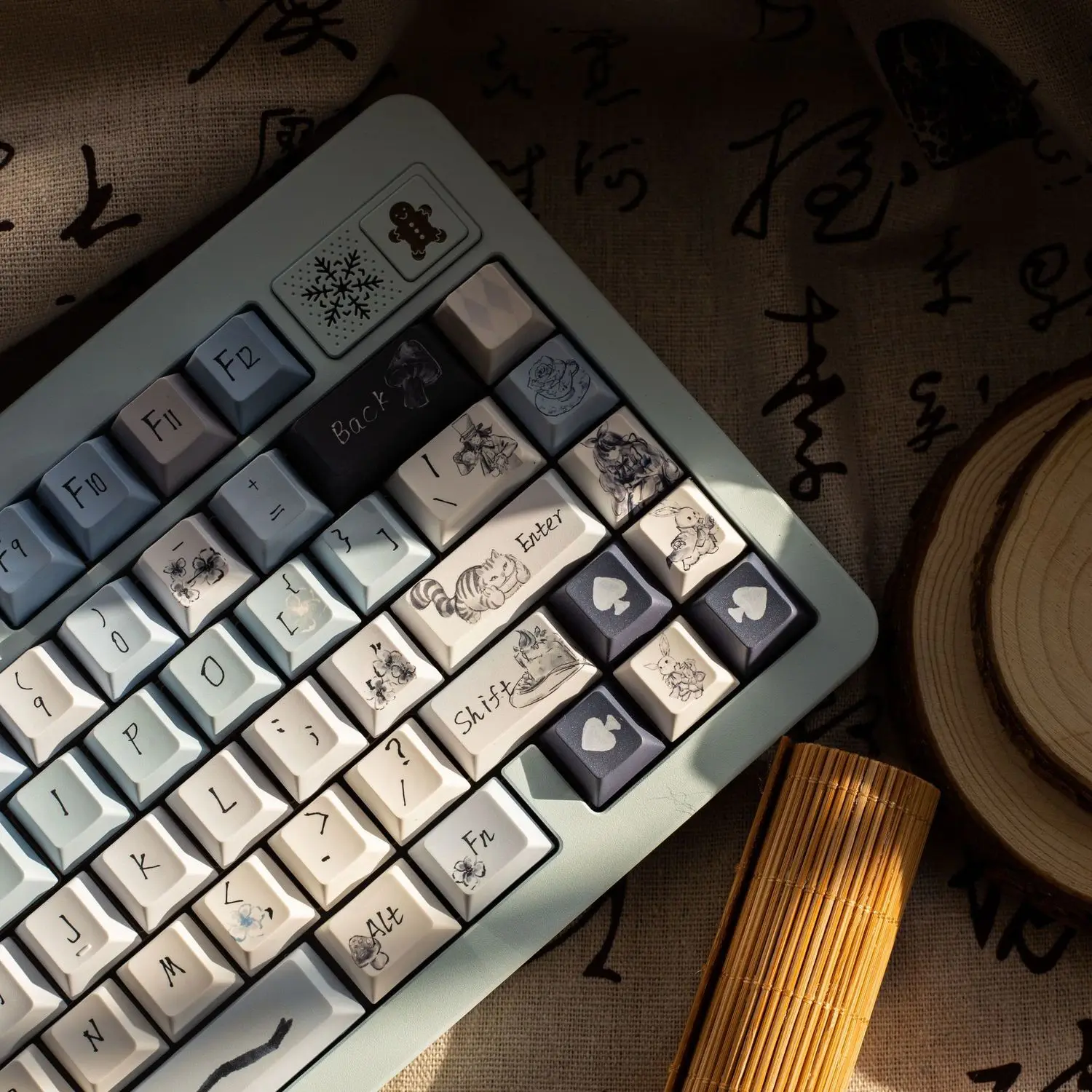 Ink theme full five-sided sublimation keycap 139 keys PBT original highly split space bar
