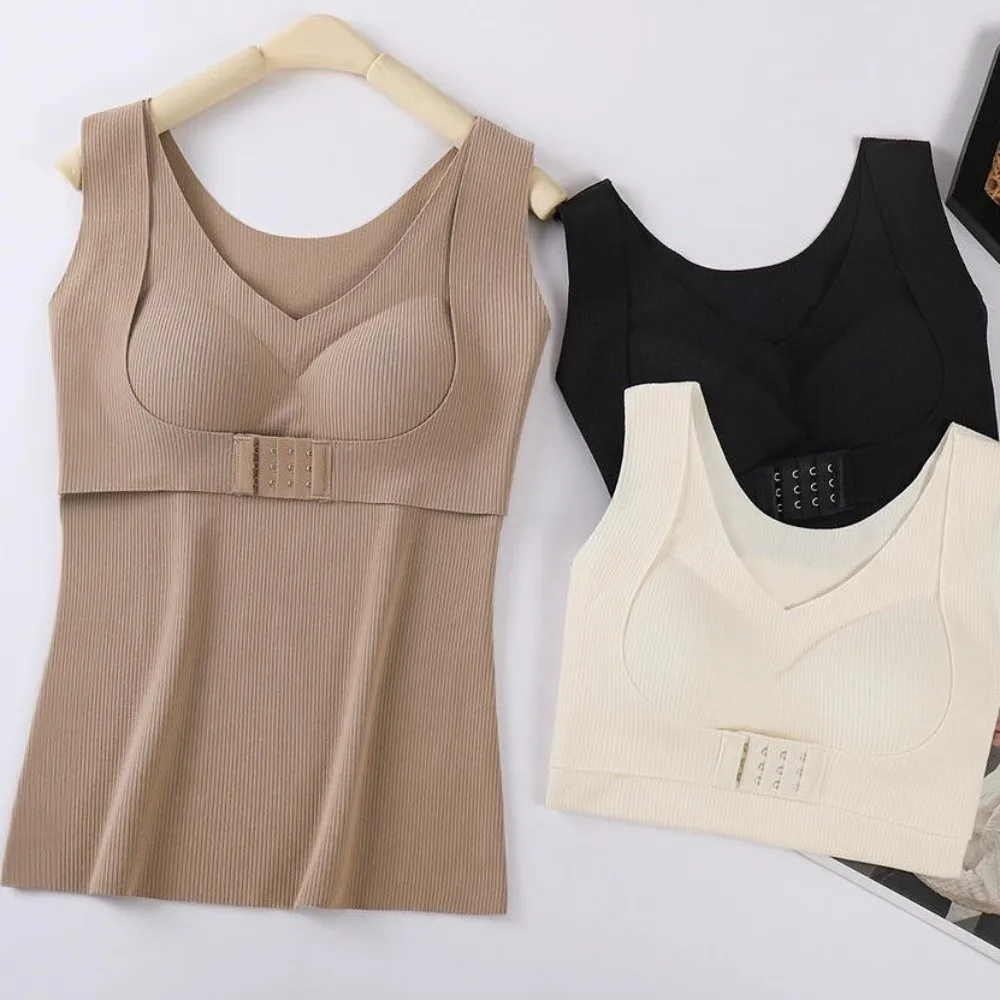 

Slimming Thermal Shapewear Camisole Sleeveless with Padded Cups Postpartum Body Shaper Tummy Control Crop Tops Tanks
