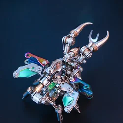 Silver Shell Armor 3D Metal Puzzle Handmade DIY Alloy Beetle Assemble Model Kits for Adult Jigsaw Brain Teaser