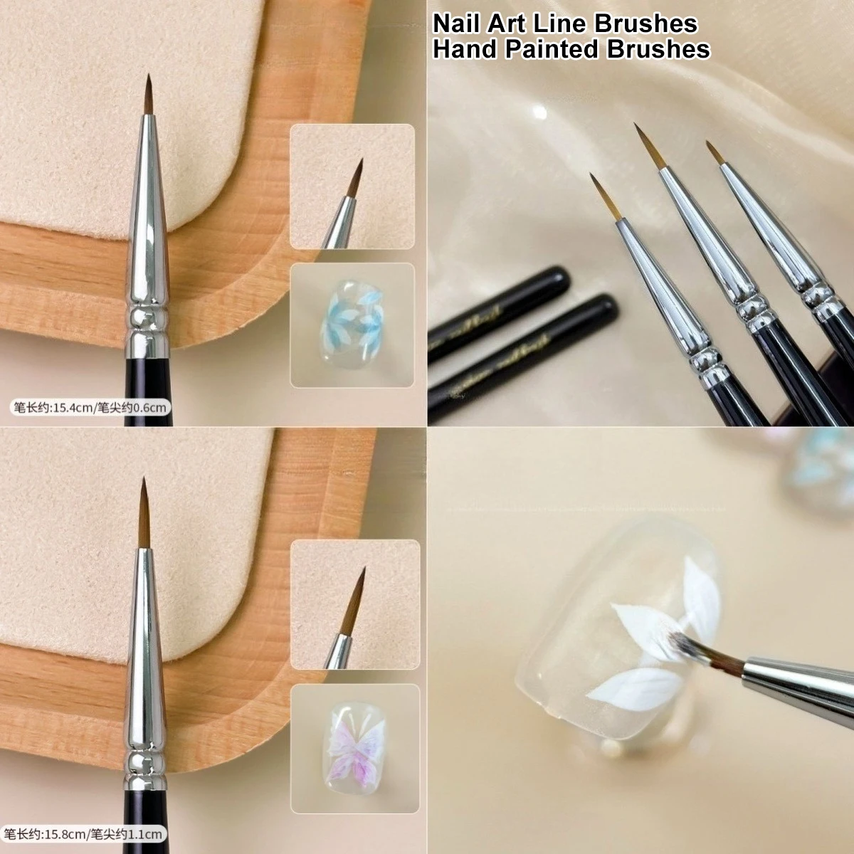 

Nail Art Line Brushes Hand Painted Brush Acrylic UV Gel Colours Paints Builder Drawing Pen Manicure Acrylic DIY Manicure Design