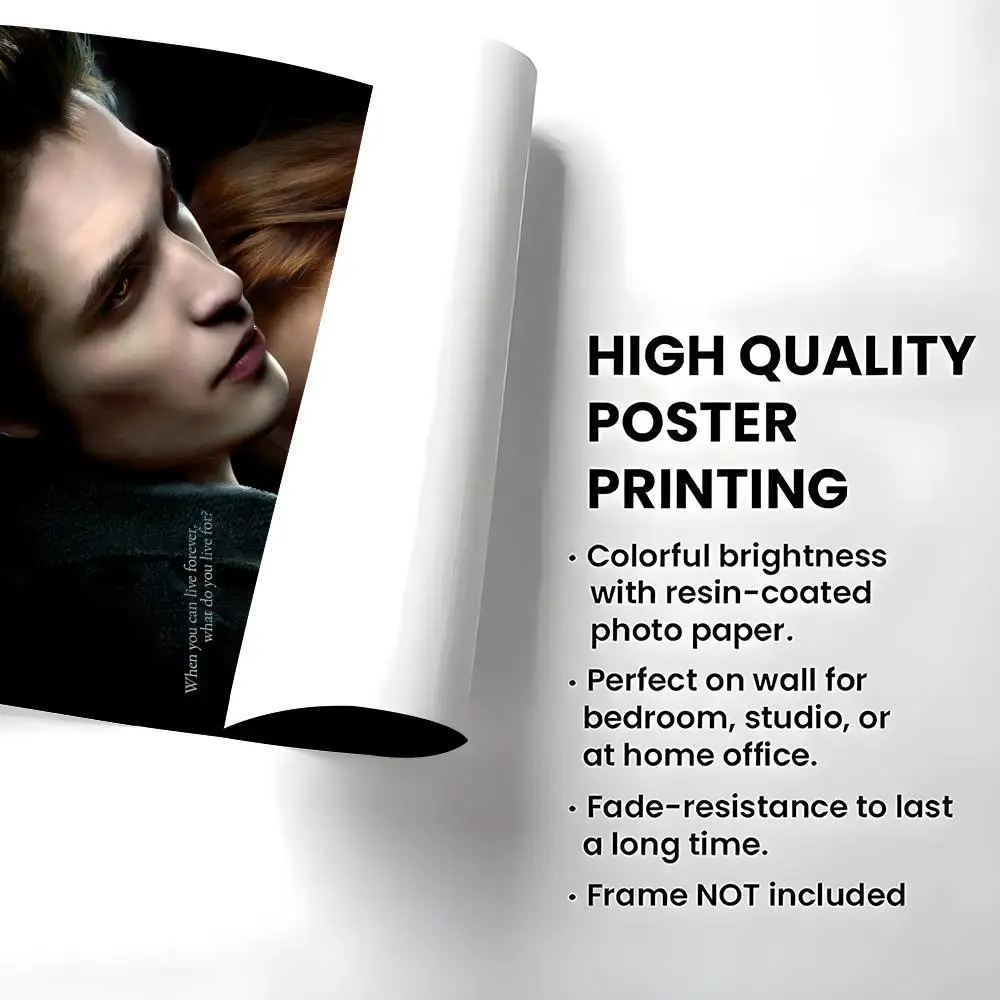 Movie Twilight Poster Self-adhesive Art Waterproof Paper Sticker Coffee House Bar Room Wall Decor