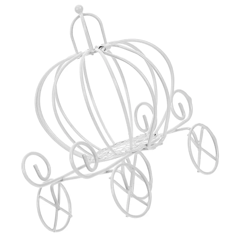 

Carriage Shape Candy Container White Iron Chocolate Treats Gifts Parties Decor Wedding Supply Pumpkin Box Kitchen Appliance