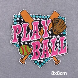 Parche termoadhesivo bordado pelota veraniego para planchar textil