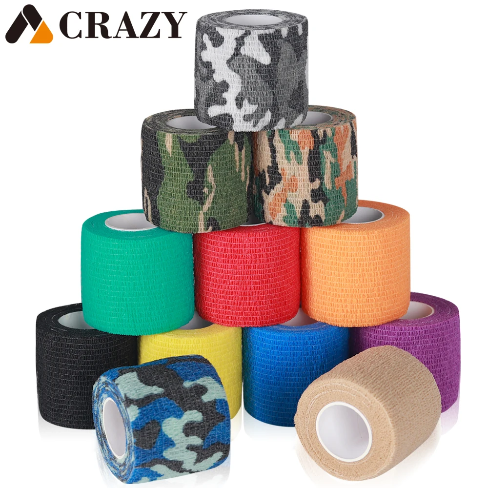 12 Colors Tattoo Grip Bandage Cover Wraps Tapes Nonwoven Waterproof Self Adhesive Finger Protection Bandage Tattoo Accessories