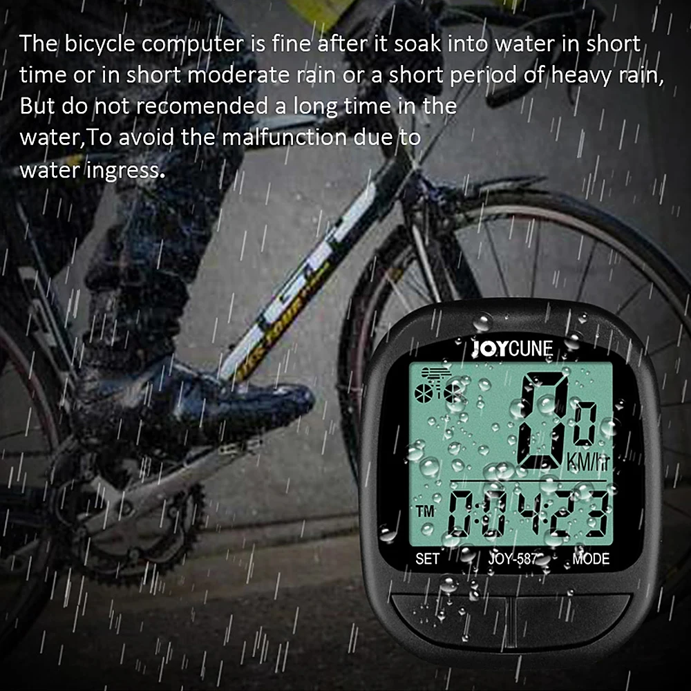 Bike Computer Bicycle Waterproof Wired Speedometer and Odometer Stopwatch Cycle Bike Computer with LED Display for Cycle  Match image 4