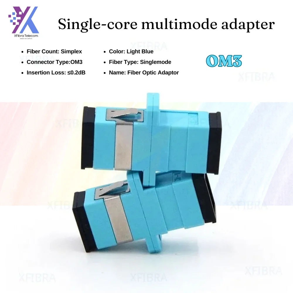 SC UPC Female Fiber Optic Adapter Coupler MM Multi Mode OM3 FTTH/FTTD Networking Flange Connector