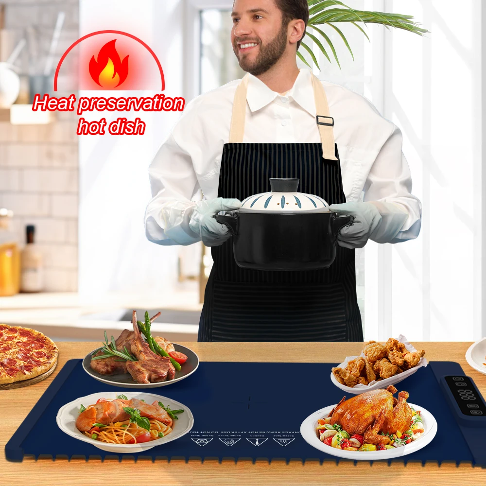 

Гибкий силиконовый электрический поднос для домашнего использования, универсальная и портативная изоляционная плита, изоляционный поднос