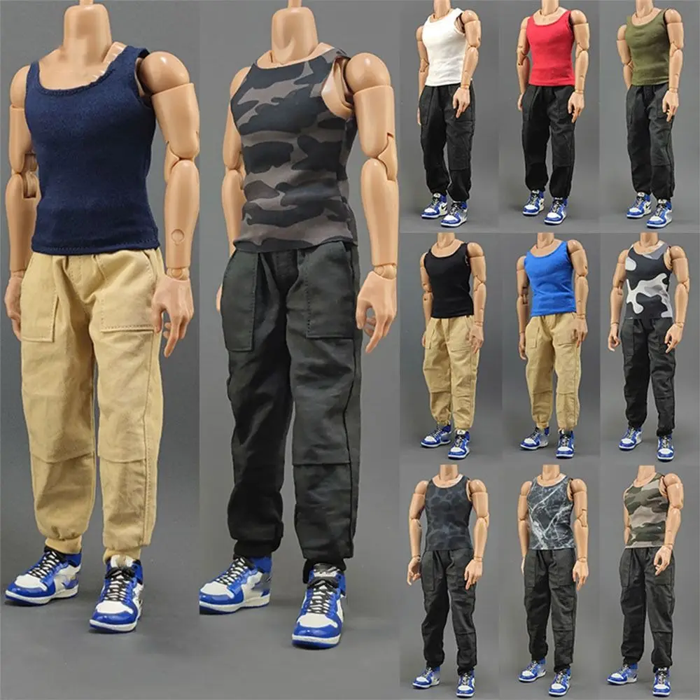 1/6 Miniature Soldier Clothing Round Neck T-shirt Male Hiking Casual T-shirt Top Soldier Figure Accessory For 12