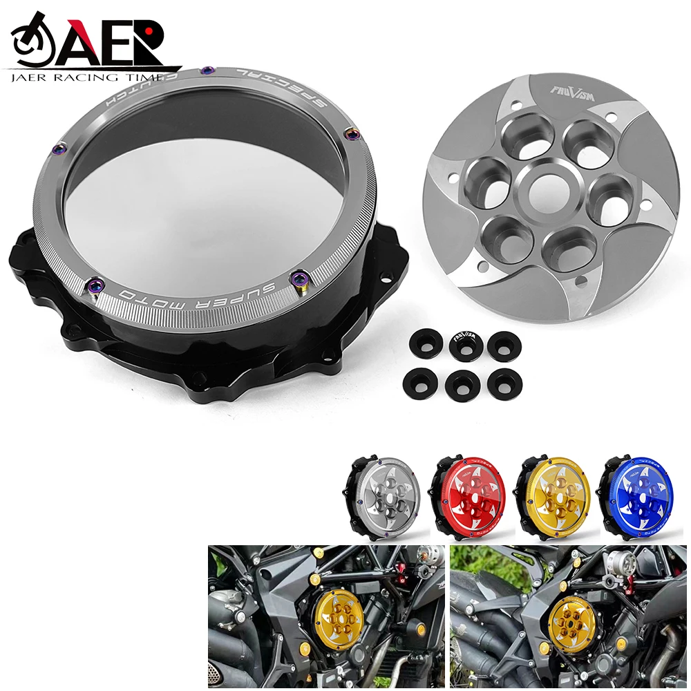 CNC Motorcycle Pressure Plate Engine Transparent Clutch Cover Guard For MV AGUSTA Brutale 3 cylinders 800 2016-19 800RC 2018-20