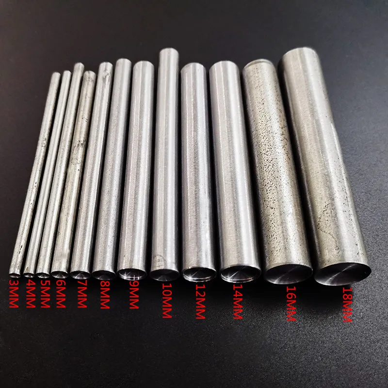 DIY Handmade Leather Belt Punch Hand Knock Round Cap Nail Punch Plane Rivet Hit Nail Installation Tool Mold Accessories 6-12mm