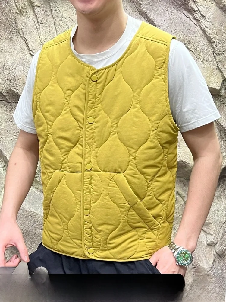 

Lightweight Gourd-aped Sewn Cotton Windproof Waterproof Men's Women's Vest Trendy Autumn Winter Jaet Stand Fit round Ne