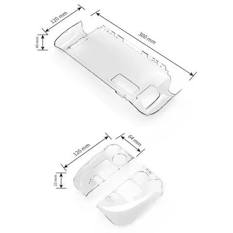 New Transparent PC Hard Case For Steam Deck Host Split Crystal Protective Cases Gamepad Cover For Steamdeck Game Console Shell