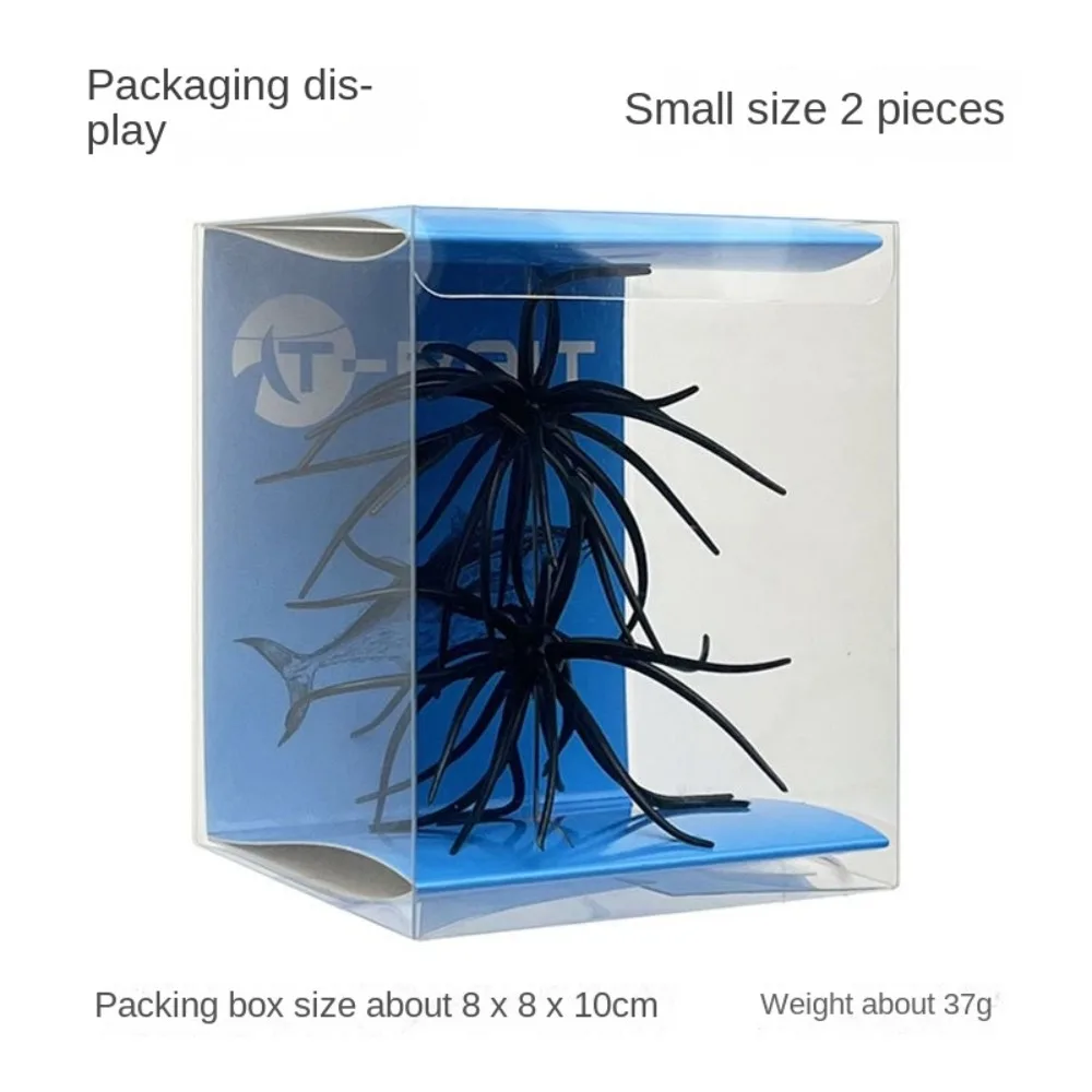 2PCS 2024 Dice Fishing Sea Urchin Lures TPE 2.8g 8.7g Silicone Worm Lure Silicone Worm Freshwater Bass Urchin BFS Fishing Lure