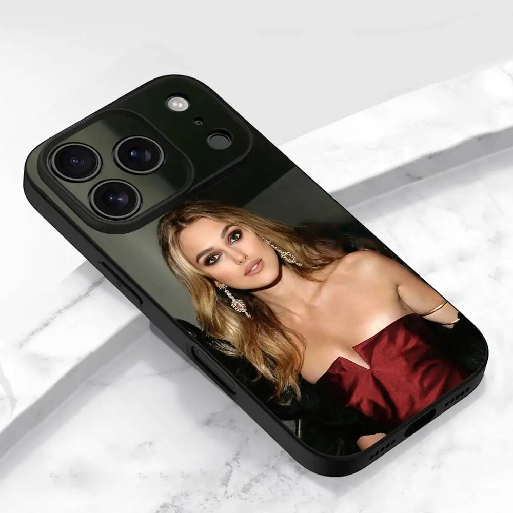 حافظة هاتف لهاتف آيفون 17,16,15,14,13,12,11,Pro,Max,Plus,E,Air,Mini Protective Black K-Keira Knightley Cover #3