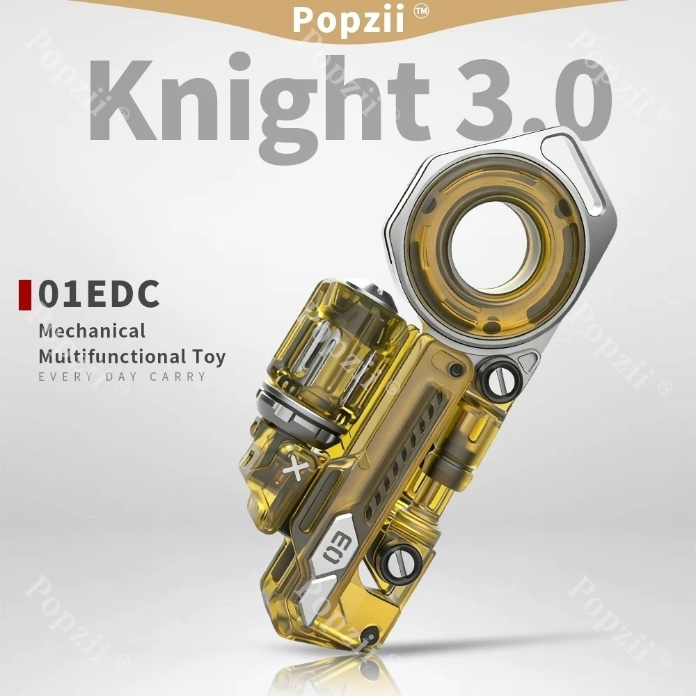 01EDC Time Knight 3.0 ของเล่นฟิดเจ็ตอเนกประสงค์ หลายวิธีในการเล่น เล่นท่ามือเล่นนิ้ว EDC Flips ของเล่นคลายเครียด