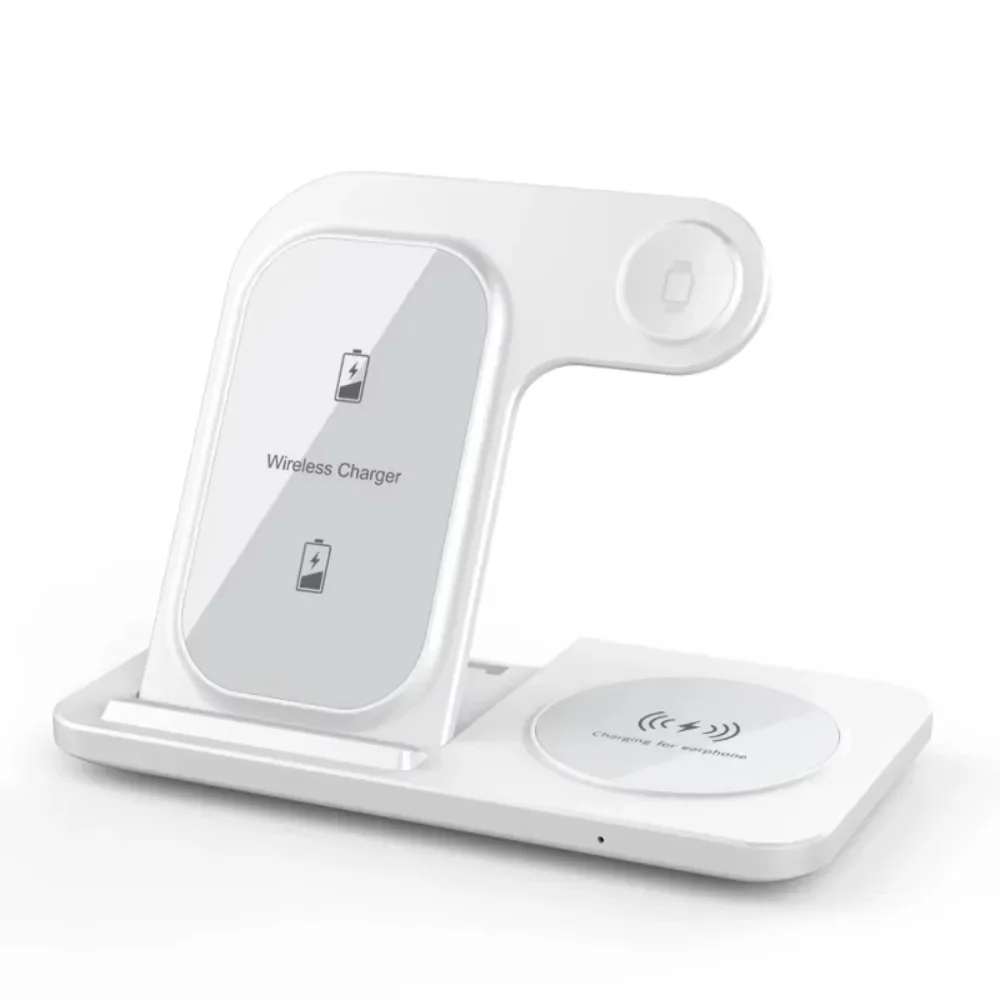 Wholesale 15W Fast Wireless Charger Stand 3 in 1 Foldable Charging Station For iPhone 15 14 13 12 11 Apple Watch Airpods