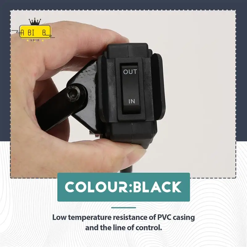 ABIB -12V Winch Rocker Thumb Switch With Mounting Bracket Handlebar Control Line Kit For ATV UTV Electric Winch Accessories