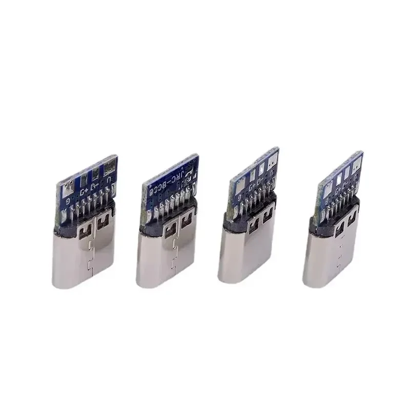 1-10pcs USB 3.1 Type C Connector 14 Pin Female Socket Receptacle Through Holes PCB 180 Vertical Shield USB-C1