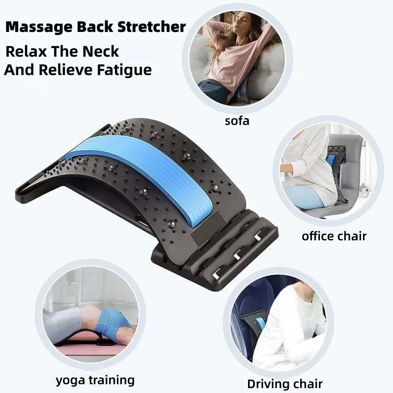 

Waist support stretcher, pain relief, back massage and muscle relaxation stretcher, back stretching and relaxation massage mat,