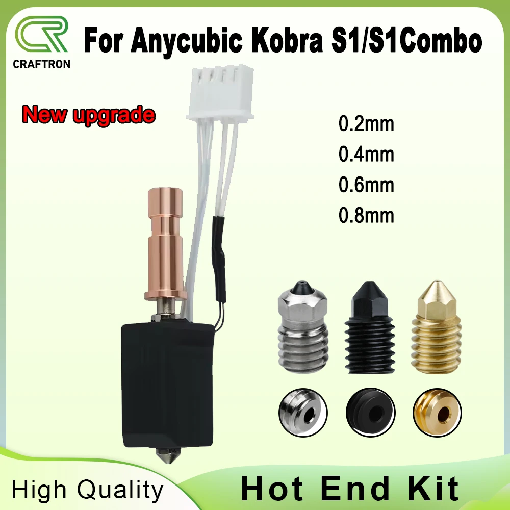 

For Anycubic Kobra S1 Hotend 200k Upgrade Ceramic Heating Nozzle Kobra S1 Combo Hotend 24V 48W Rapid Heating Kobra S1 Accessory