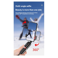 AM-Cell Phone Selfie Stick Portable Aluminum Selfie Stick Extendable Tripod With Bluetooth Remote For 4-7 Inch Smartphone