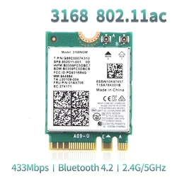 600Mbps Bluetooth 4.2 For  3168 Wireless Network Card Wifi Receiver 3168NGW NGFF M.2 802.11ac Wi-fi