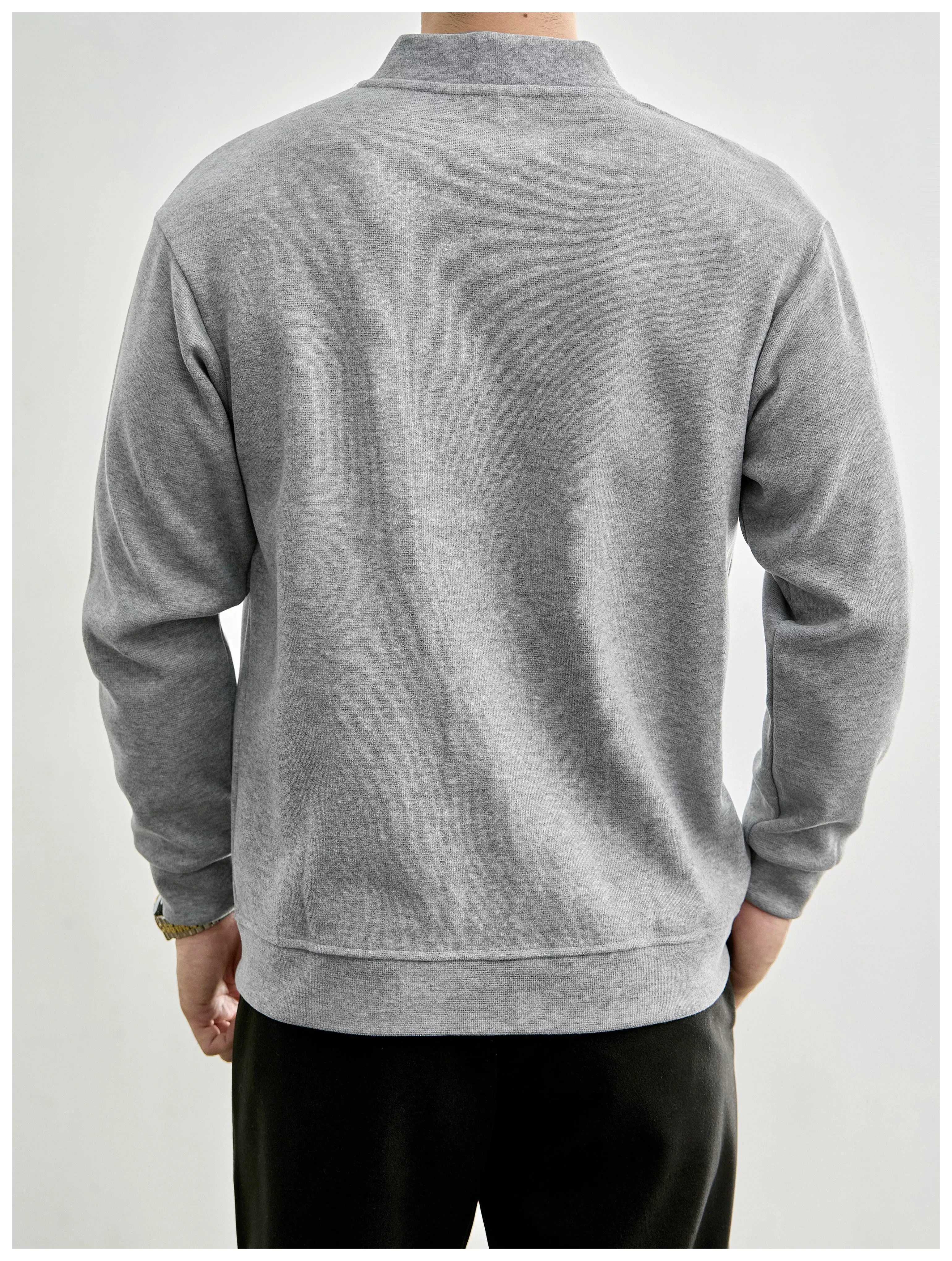 Men's Layered-Look Double-Zip Knit Cardigan — product detail 18