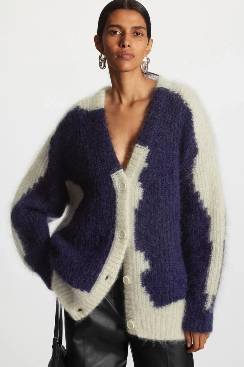 

XIMIAN APPAREL 2026 YAZHIMEI spring new style of Women's casual fashion half-front fleece blend long sweater