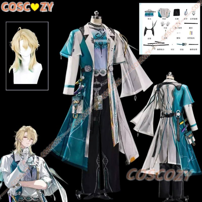 

Game Wuthering Waves WuWa LUUK HCRSSCN Cosplay Costume Wig Outfit Carnival Halloween Anime Role Play Uniform High Quality