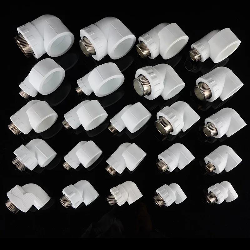 

40/50 / 63PPR outer wire tooth elbow turn 1/2inch 3/4inch 1 inch PPR hot and cold water pipe joint accessories