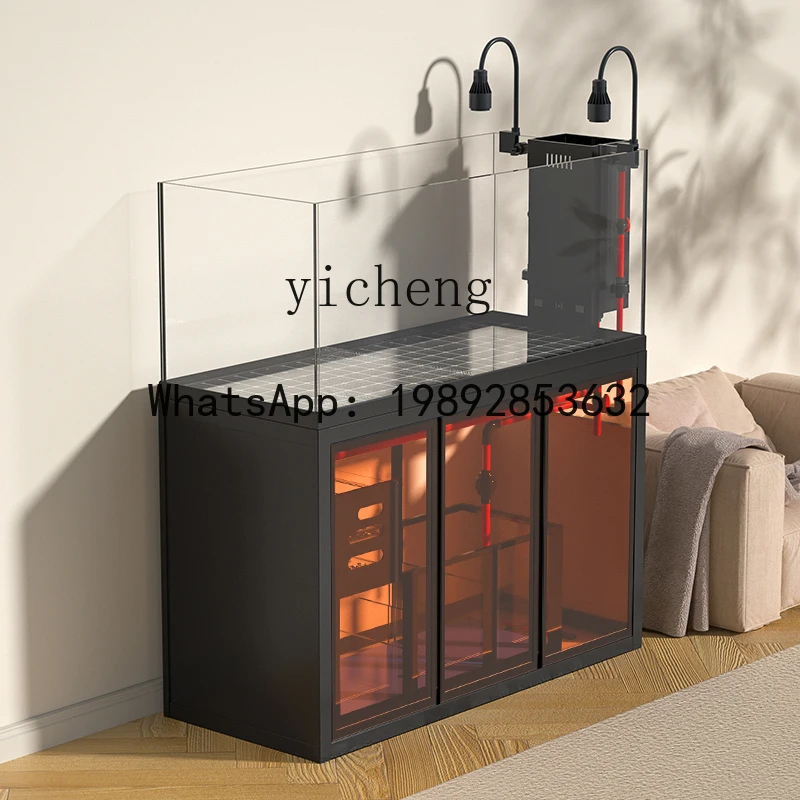 

new industrial wind backpack stream fish tank living room household aquarium bottom filter ecological landscaping