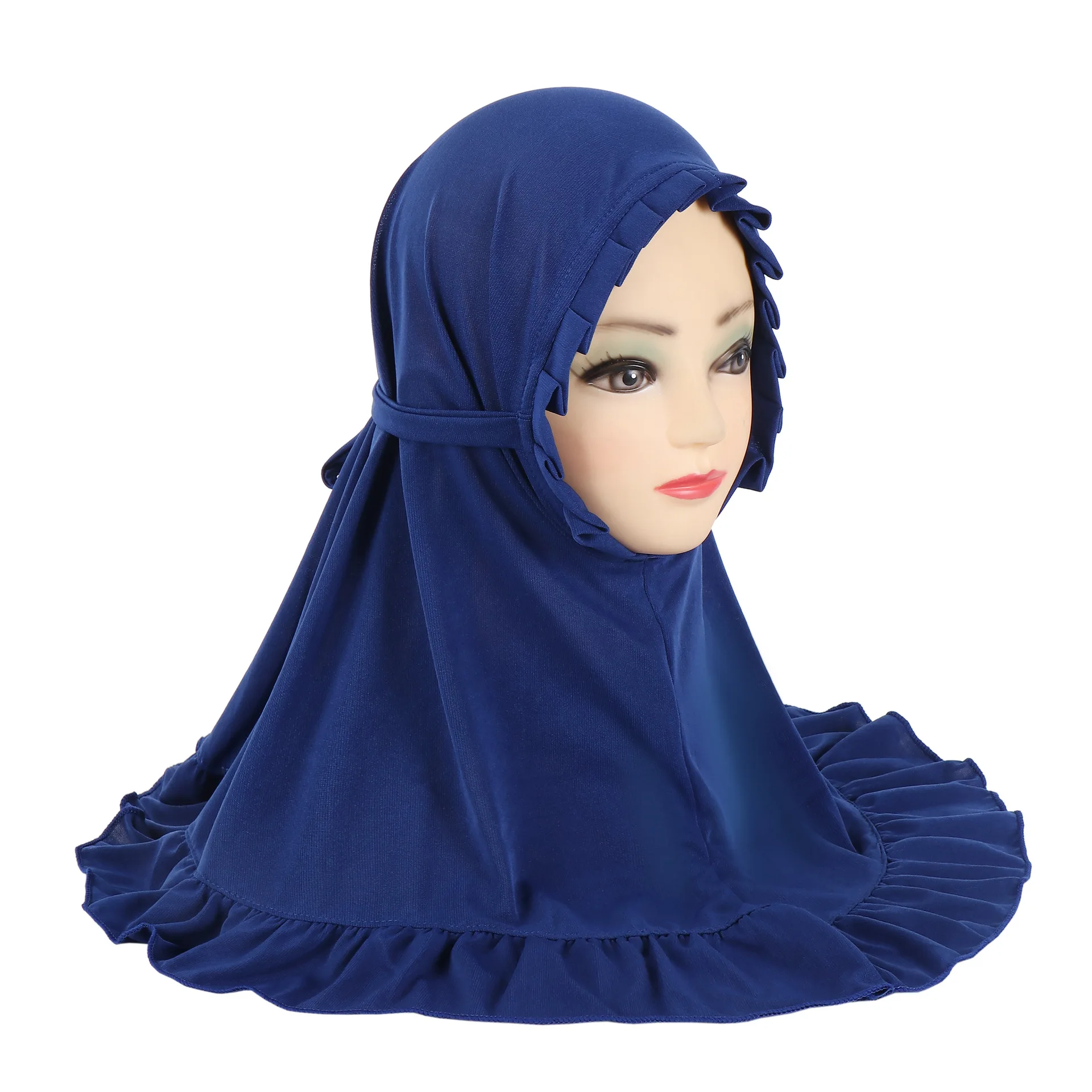 2-6Y One Piece AI Amira Hijab Muslimische Kinder Mädchen Schal Kopftuch Schal Wrap Islamische Gebet Kappe Hut Arabischen Kopf Abdeckung headwear Kappe